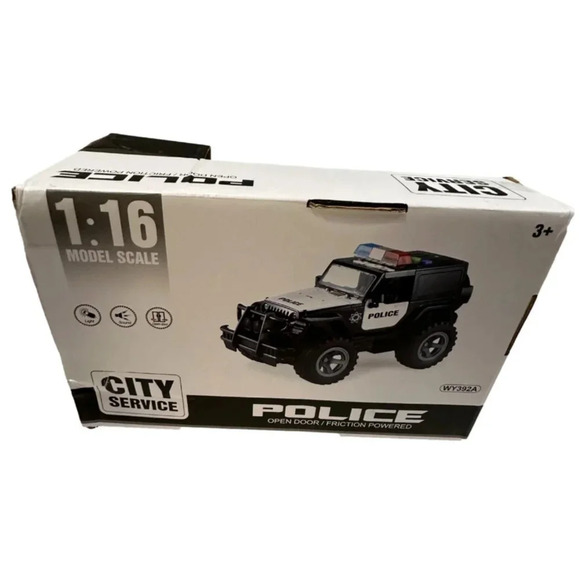 Wenyi Police Car Series Friction Powered 1:16 Scale Sounds New - Picture 2 of 7